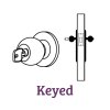 Pismo Keyed Door Knob with Square Rosette and Smartkey