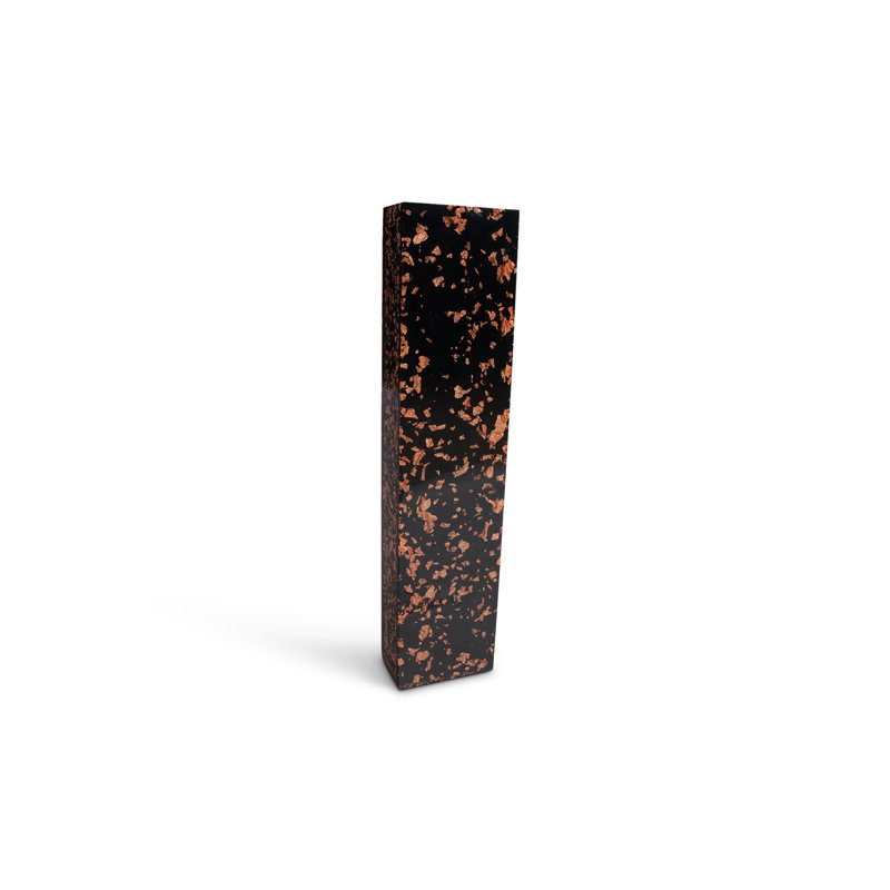 Captured Resin Vase, 16"H x 5"W x 3"D, Gold