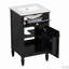 Meuble-lavabo noir 20 po avec lavabo et tablette réglable-112498565
