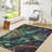 Non-Woven Thin Printed Rug Featuring a Contemporary Geometric Design in Earthy Tones Perfect for Updating Home Decor-1757305037