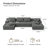 Boneless U-shaped 132" Boneless Modular Cloud Couch Sectional Sofa-173165864