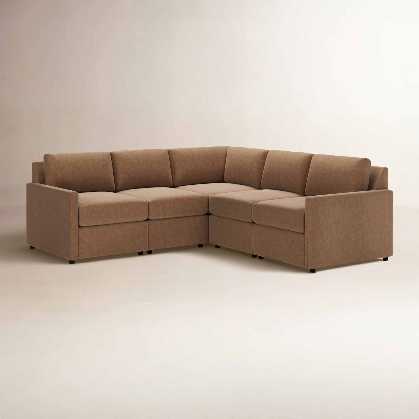 Damari Sectional, Andrew Cognac Performance Chenille