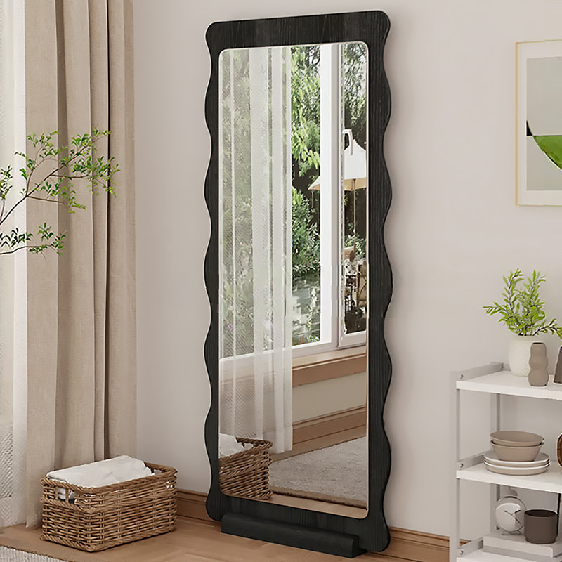 Miroir pleine grandeur de style médiéval, Noir, 35,43 po x 78,74 po