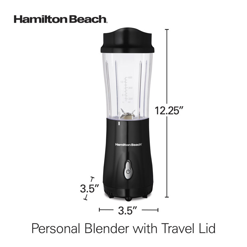 Mélangeur personnel avec couvercle de voyage Hamilton Beach® - noir
