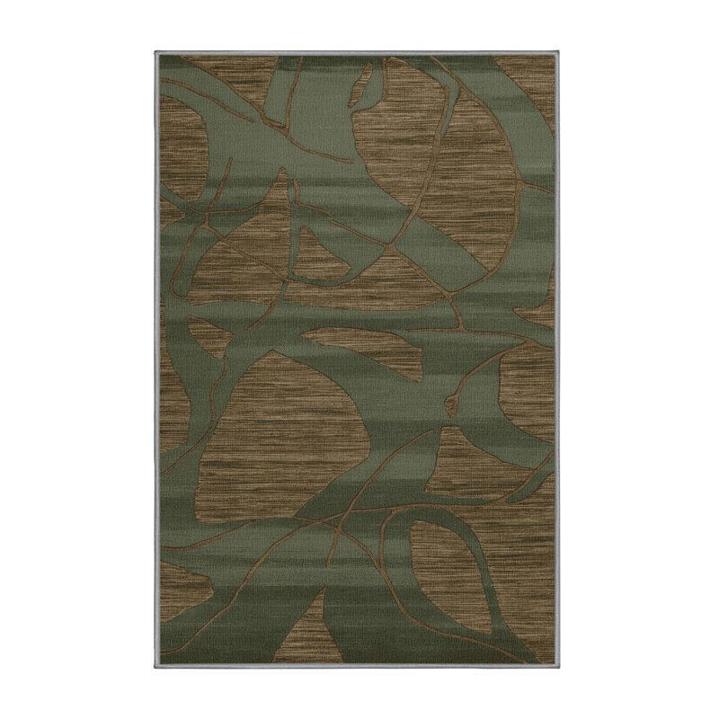 Tapis abstrait lavable à la machine, Rectangulaire 2 pi x 3 pi