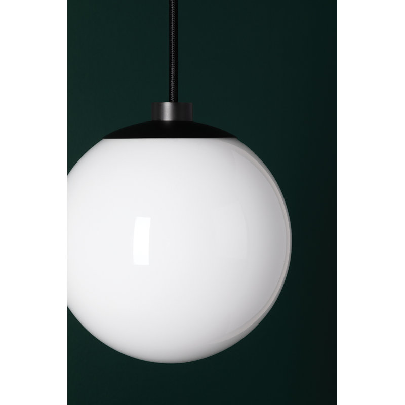 Luminaire suspendu sphérique 1 lumière Luna, Bronze vieilli