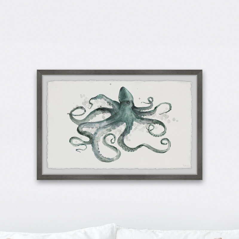 «Dancing Tentacles», reproduction encadrée, H 8 po x l 12 po x P 1,5 po