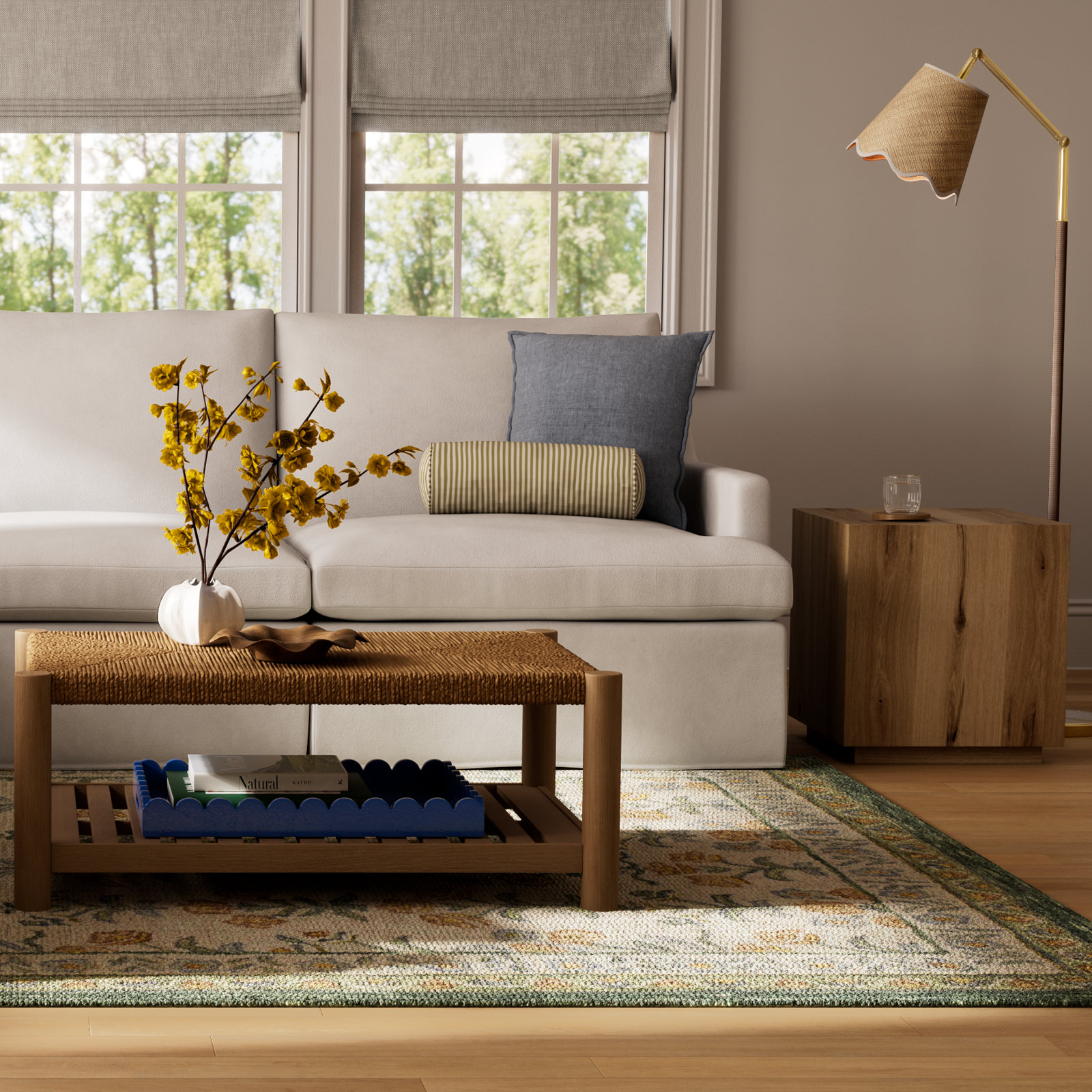 Taryn Block End Table, Natural