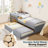 L-Shaped Twin Solid Wood Trundle Bed with Flip-Top Storage Desk, Gray-1653429456