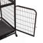 Cage pour animal de compagnie de 4 étages, cage à lapin avec échelle, roues verrouillables et plateau amovible, noir et orange