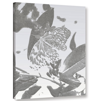« minuit papillon argenté », impression sur toile