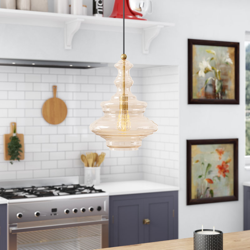Alissya 1 - Light Pendant, Champagne, Antique Brass