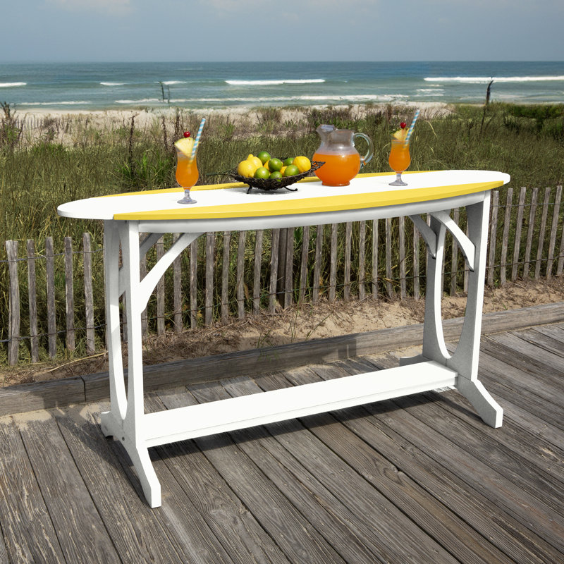 Ensemble de balcon à hauteur de bar 3 pièces Shoreline, Blanc / jaune rayon de soleil