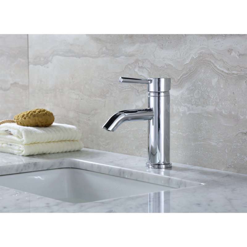 Robinet de salle de bain monotrou avec bonde Luxier, Chrome