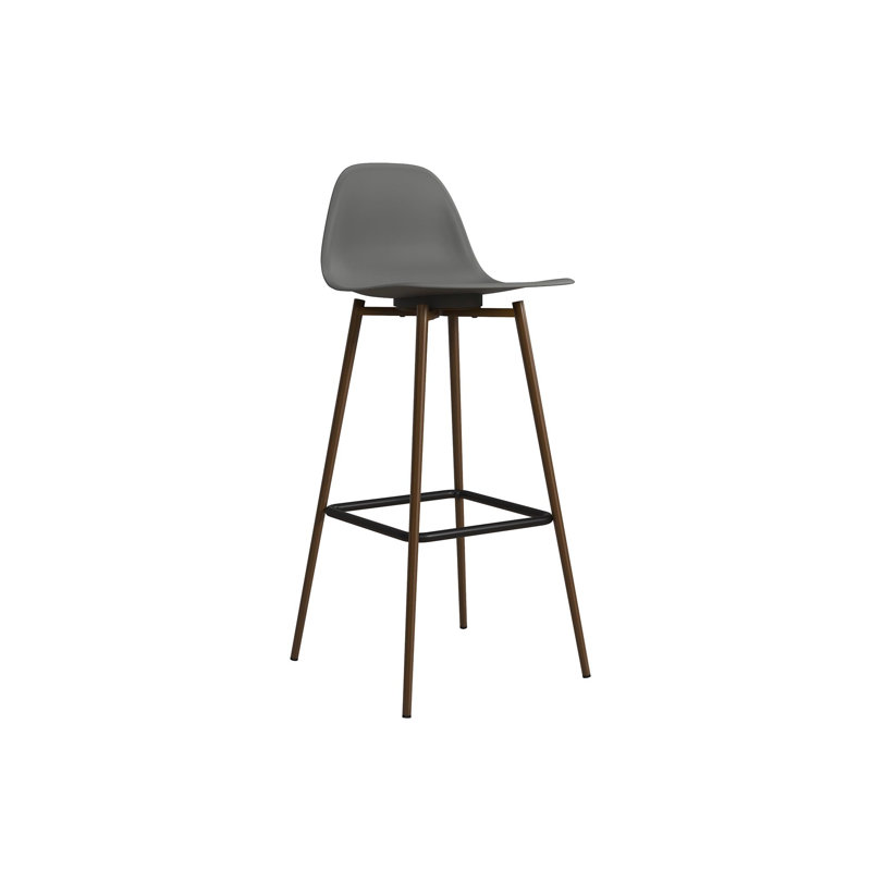 Ezzell Counter Stool with Metal Frame, Grey