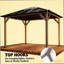 Pavillon de jardin extérieur spacieux, pavillon de jardin à toit rigide