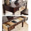 Bureau en bois massif American Classic: rangement à 3 tiroirs