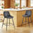 Borna 17.7''W x 15.7''D Mid-Century Faux Leather Bar Stools/ Counter Stools with Steel Frame & Footrest-526089320-526139416