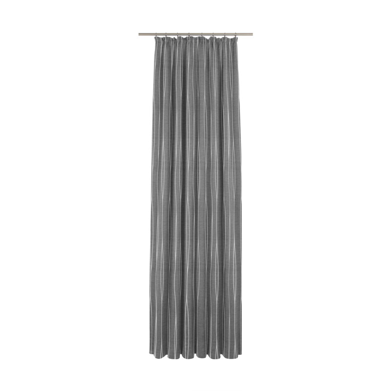 Bohy Room Darkening Curtain Single Panel, 245cm H x 135cm W, Dark grey