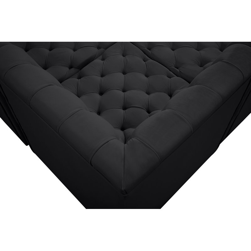 Canapé modulaire Klecka, Velours noir