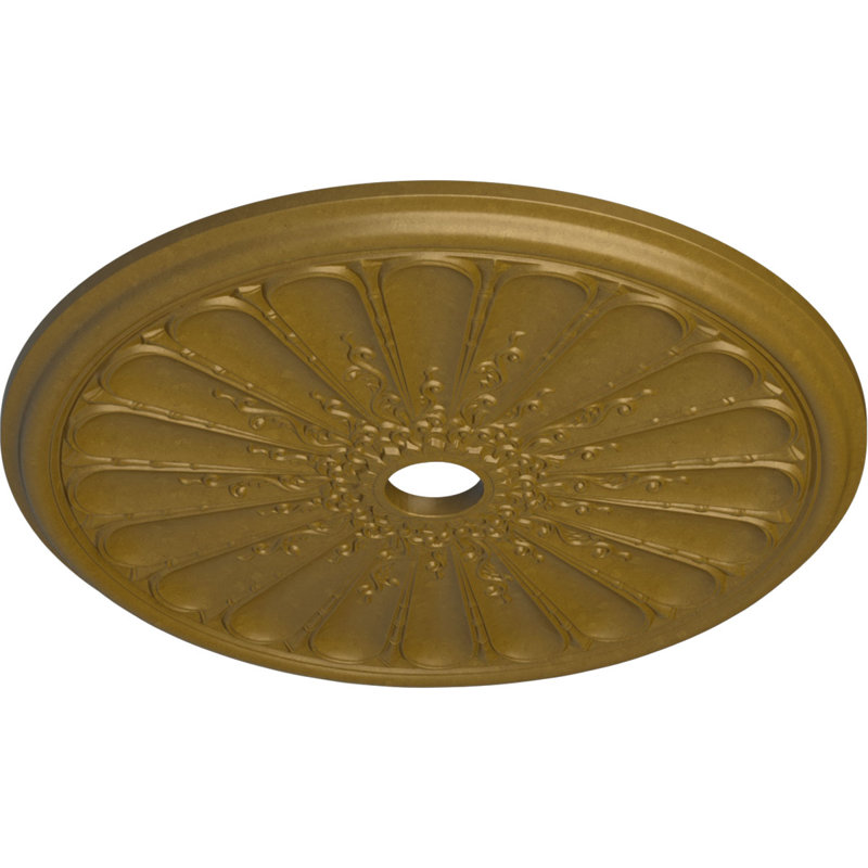 Médaillon de plafond Kirke de 31 1/2 po x P 3 5/8 po x P 1 1/2 po (convient aux auvents jusqu'à 3 5/8 po), Or