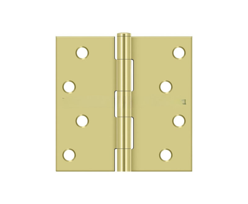 Steel Hinge, Polished Brass