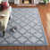 Adianey Red Barrel Studio Easy Care Trellis Denim Blue Indoor/Outdoor Area Rug