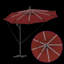 Umbrella with LED Strip Lights Polyester and Aluminium Outdoor Parasol-1633500814-1633500827