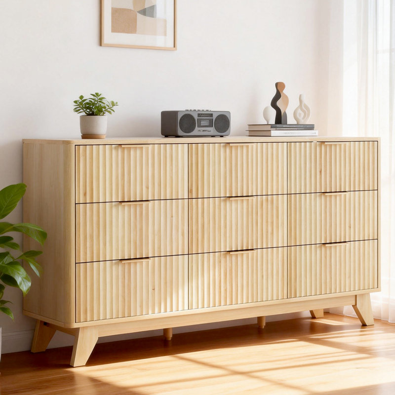 Commode à 57 tiroirs 57 po, Chêne