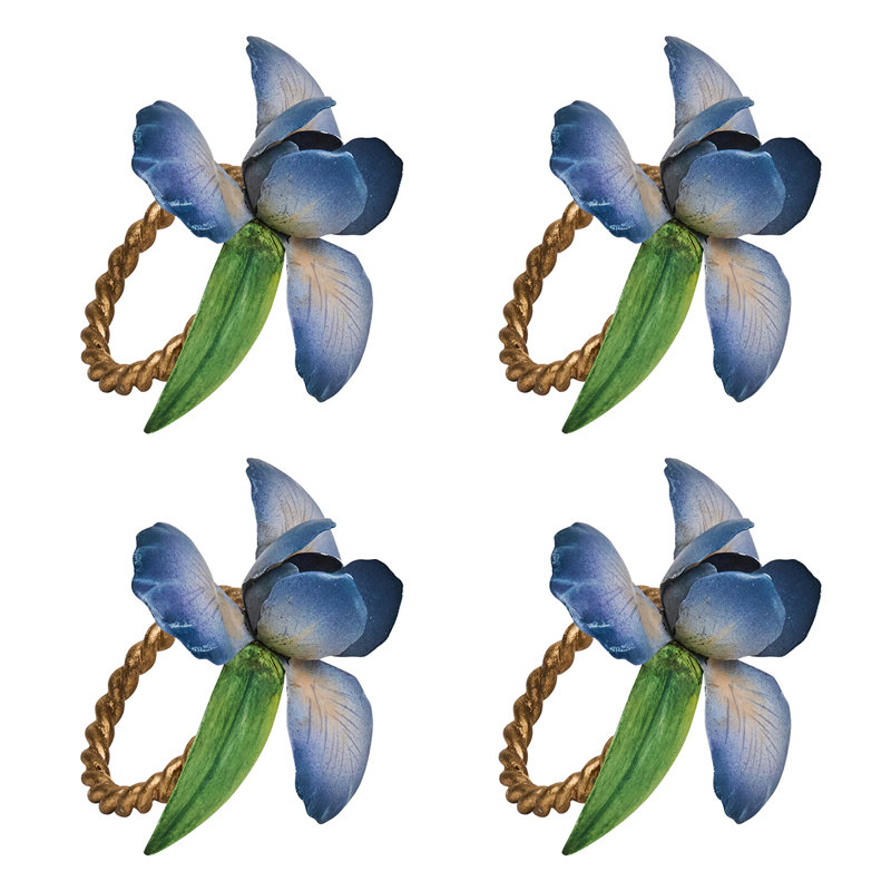 Meadow Walk Iris Napkin Ring - Chambray