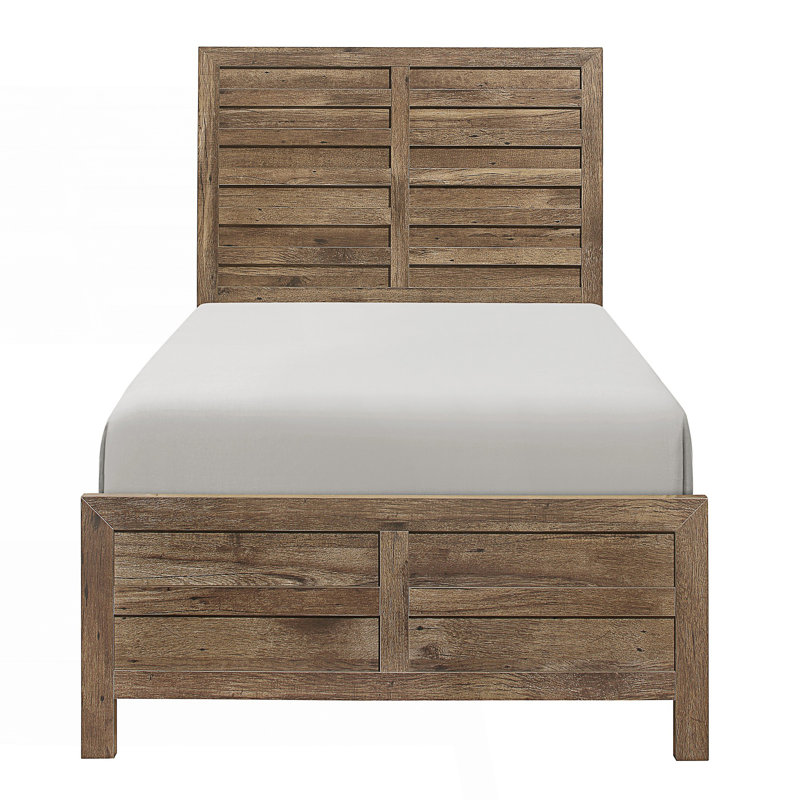 1 lit de style rustique, Lit simple