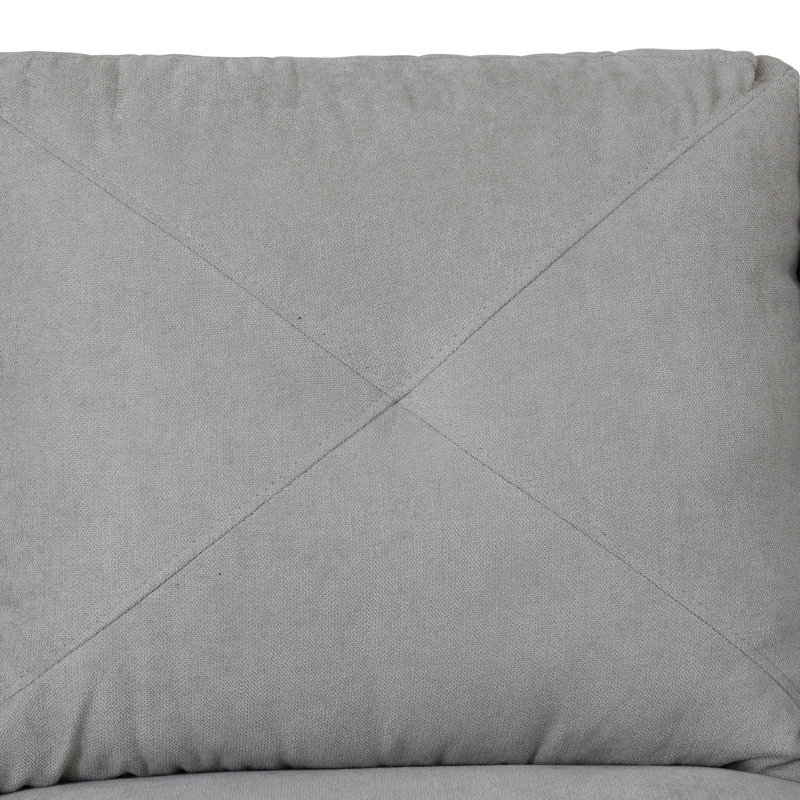 Ensemble de canapé de salon en flanelle 2 pièces Pizarro, Gris clair