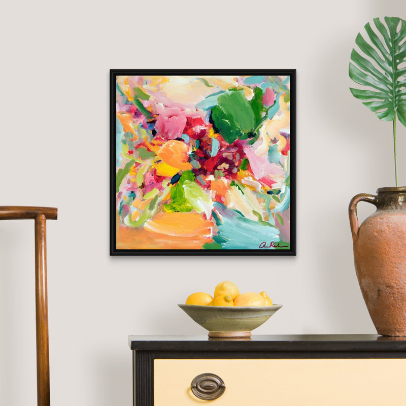 "French Macarons" par Amira Rahim, reproduction sur toile, H 22 po x l 22 po, Toile avec cadre photo, Noir