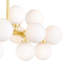 Lustre en or satiné 36 po Bucurel pour îlot de cuisine, table de salle à manger - conception linéaire à 16 lumières avec culot G9 - compatible avec DEL, globes en verre givré - certifié BACL-2136078311
