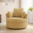 42.1" Wide Slipcovered Swivel Barrel Chair-1954448353