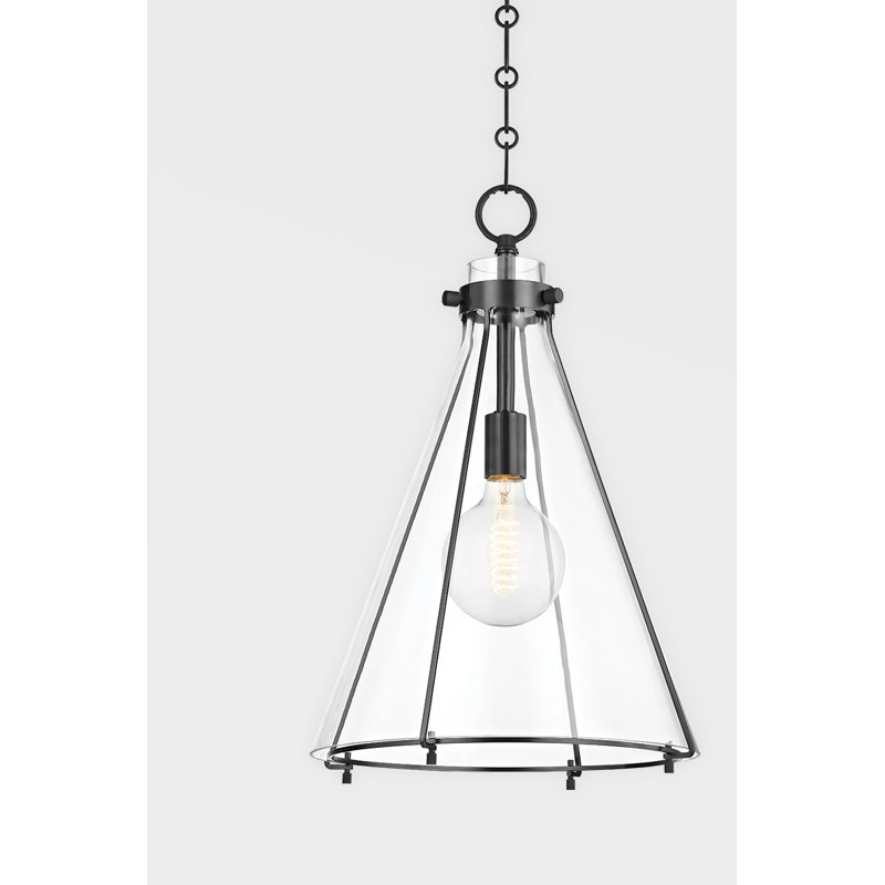 Eldridge 1 Light Pendant - Conical, Old Bronze