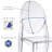 Modway Casper Modern Acrylic Stacking Four Dining Armchairs-637177538