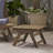 Outdoor Side Table - Grey, Wood, 20.05X20.05X12.85, Open Slat Pattern Construction Accent Appearance Decorative Wood In 20.05W X 20.05L 12.85H, Feature