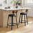 Upholstered Counter Stool with Metal Frame-112015887