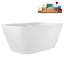 Baignoire autoportante de 63 po avec drain interne Streamline-101412843
