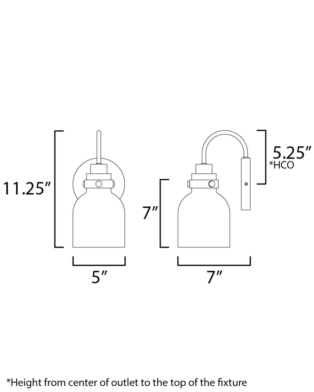 Arold Single Light Glass Dimmable Armed Sconce, Satin Brass