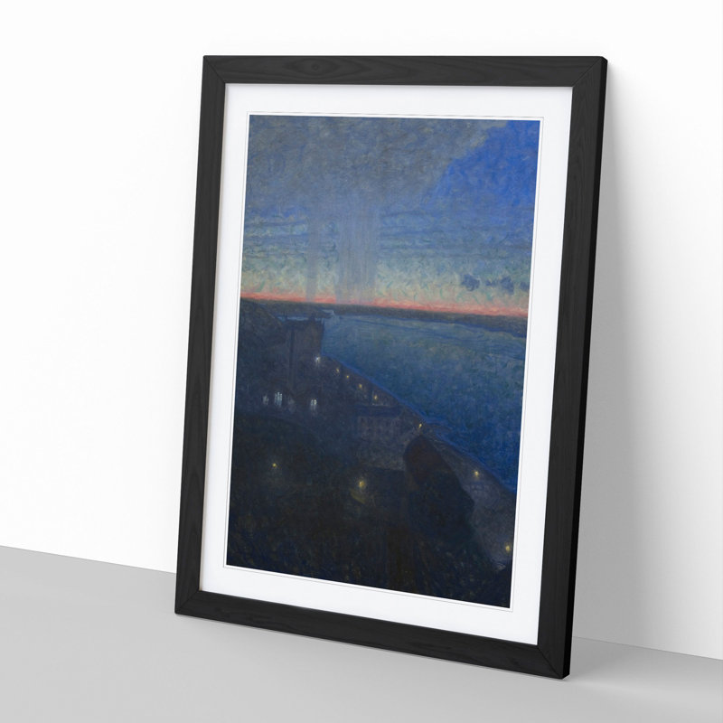 View of Soder Malarstrand by Eugene Jansson - Picture Frame Painting, Black, 48cm H x 36cm W x 2cm D