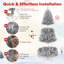 Arbre de Noël artificiel articulé argenté 6 pi The Holiday Aisle®-312790322
