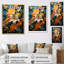 Orange orange, tropical, enchevêtrement I - Collages abstraits, art mural, salon-1761204299-1761204298