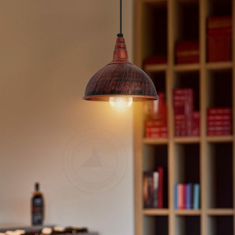Nara 1 - Light Single Pendant, Rustic Red