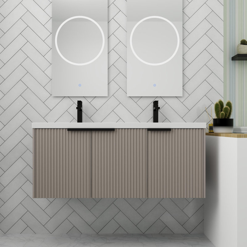 Meuble-lavabo 48 po avec lavabo en résine, Kaki