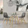 Dubuque Dining Side Chair with Metal Eiffel Base Design and Beech Wood Legs