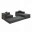 Canapé modulaire Corduroy à assise profonde de 108 po, aucun assemblage requis-170240752