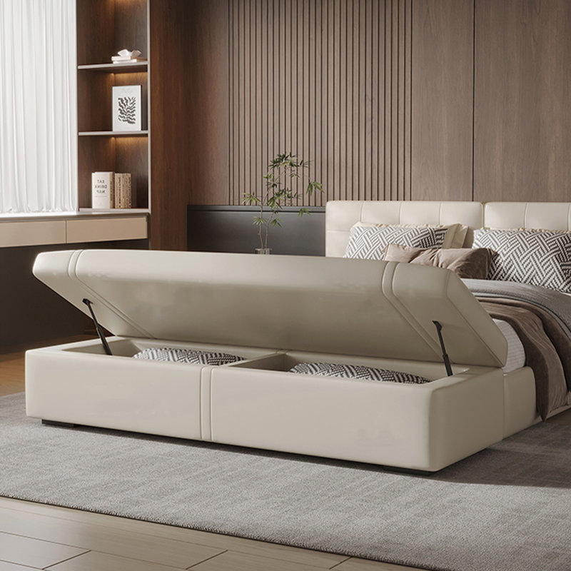 Banc avec revêtement, Beige, 17.72" H x 59.06"W x 19.69"D