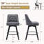 Swivel Counter Stool with Metal Frame-347580548